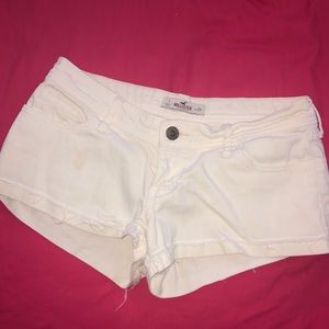 White denim shorts